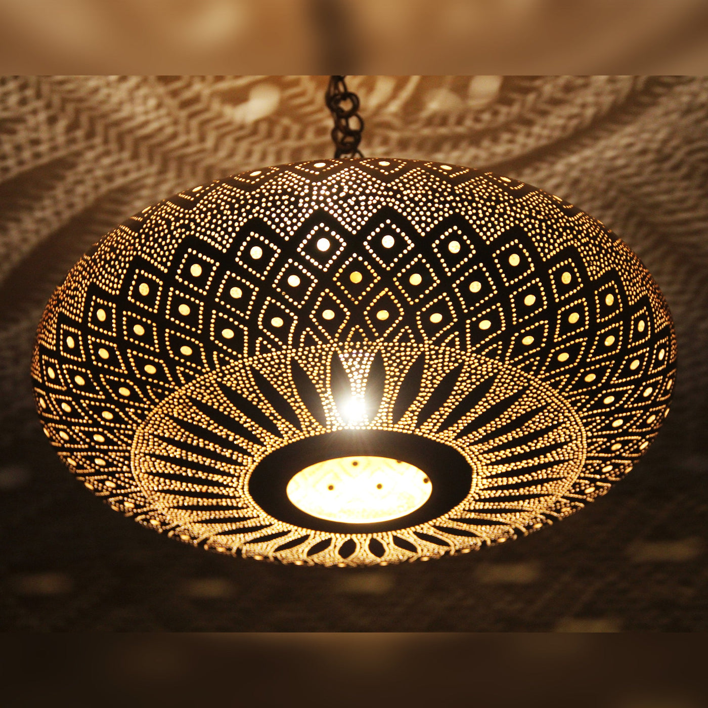 Moroccan Handmade Brass Pendant Light Handcraft