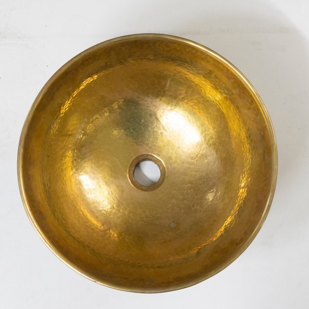 Brass & Wood Vessel Sink  Handcraft