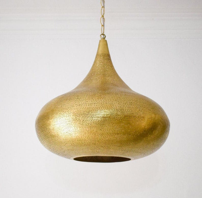 Handmade Moroccan Brass Pendant Light  Handcraft