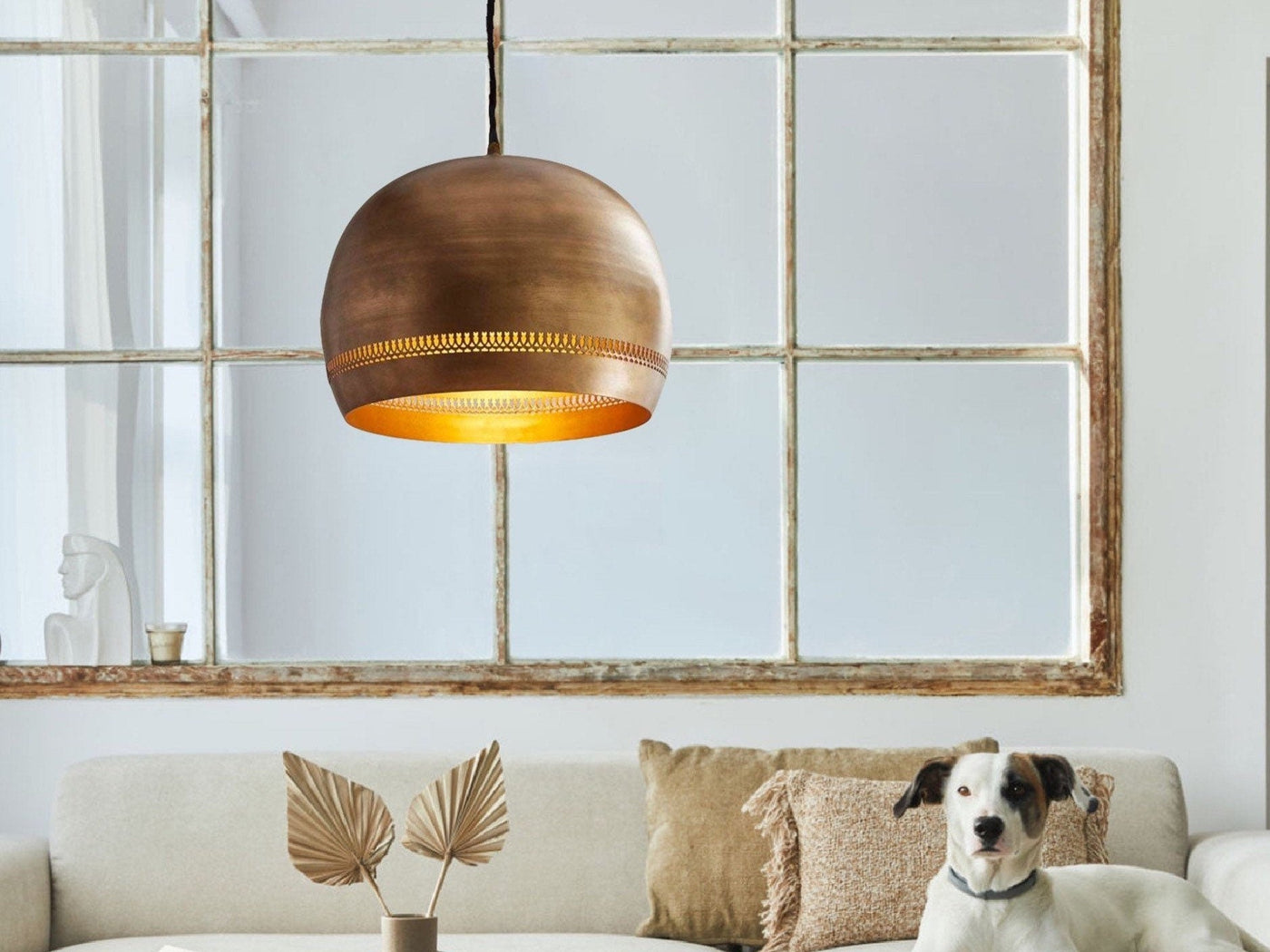 Handcrafted Brass Dome Pendant Light  Handcraft