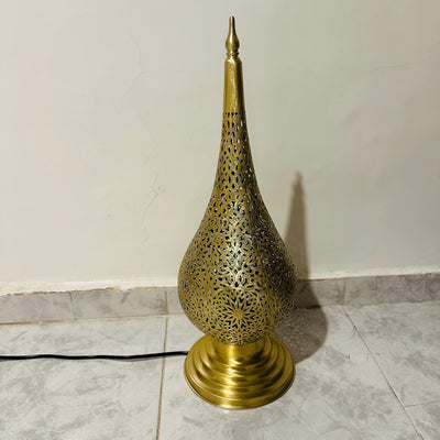 Moroccan Brass Table Lamp | Handmade Moroccan Night Light  Handcraft