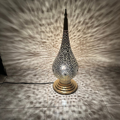 Moroccan Brass Table Lamp | Handmade Moroccan Night Light  Handcraft