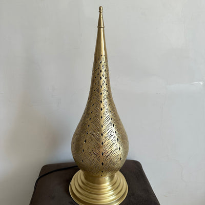 Handmade Moroccan Brass Table Lamp | Boho Decor Night Light  Handcraft