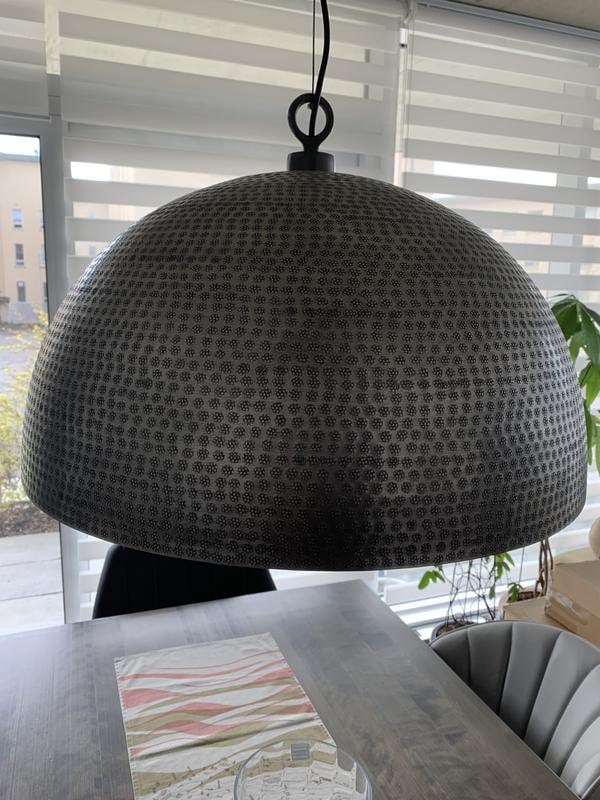 Black Dome Pendant Light  Handcraft