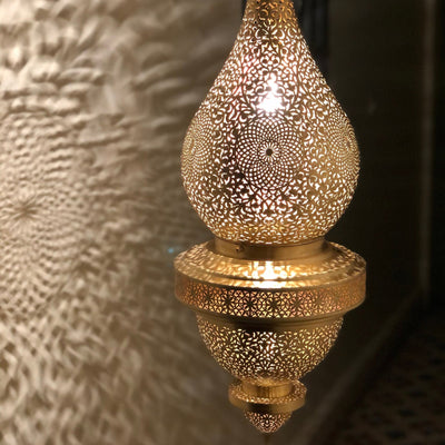 Large Moroccan Pendant Light Brass  Handcraft