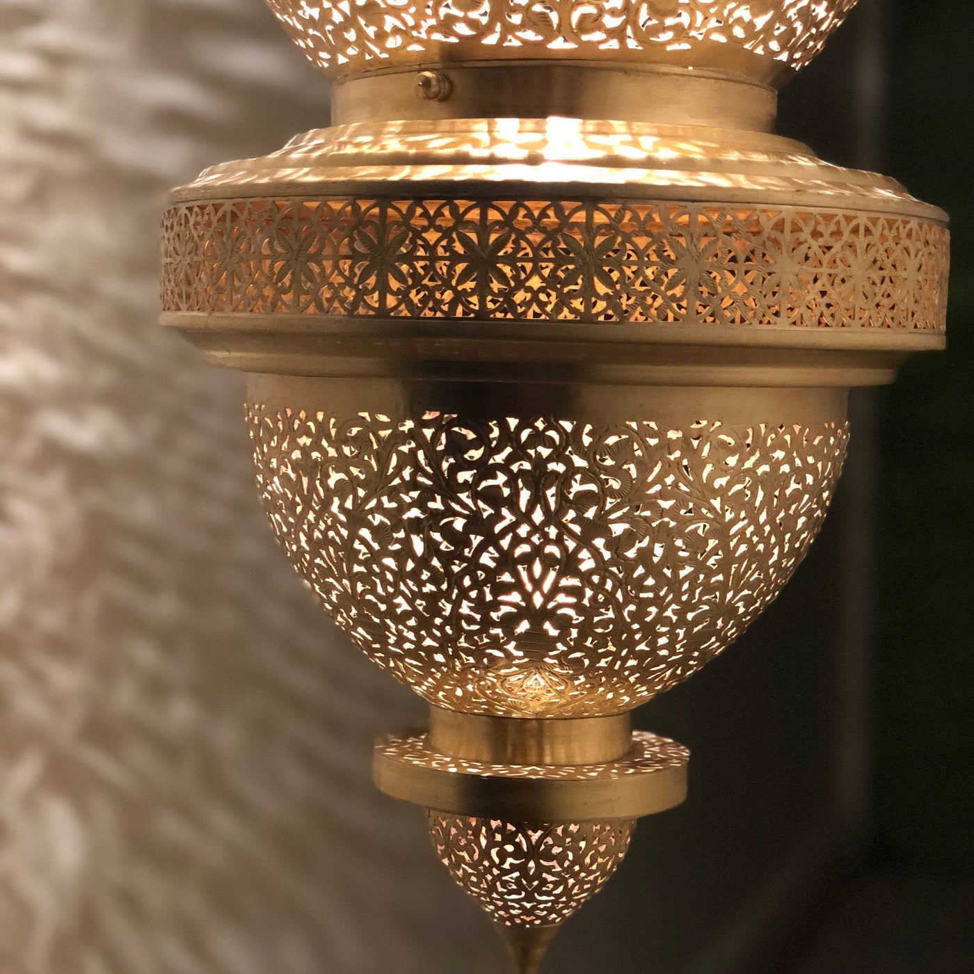 Large Moroccan Pendant Light Brass  Handcraft