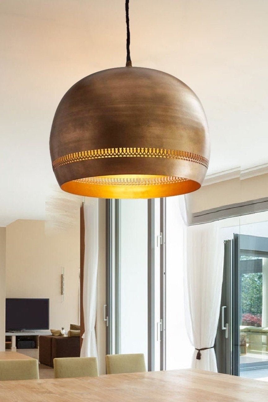 Handcrafted Brass Dome Pendant Light  Handcraft