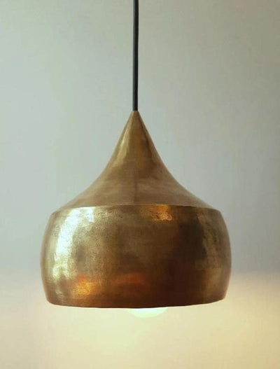 Hammered Antique Brass Dome Light  Handcraft