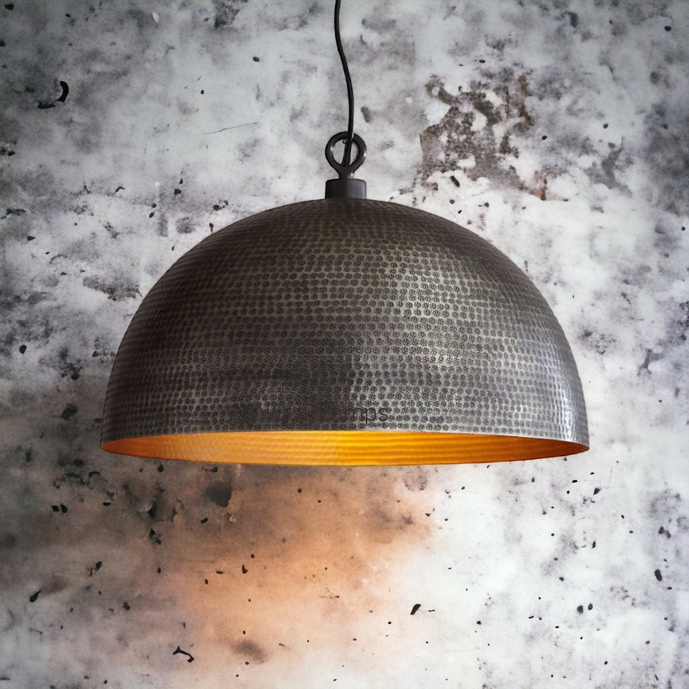 Black Dome Pendant Light  Handcraft