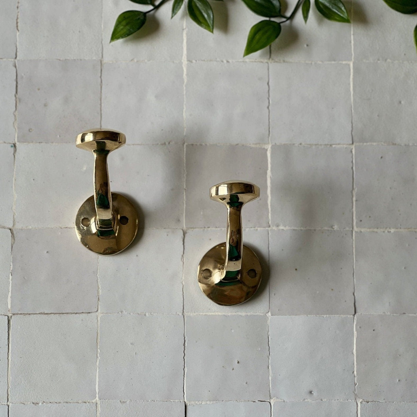 Unlacquered brass handmade wall hook  Handcraft