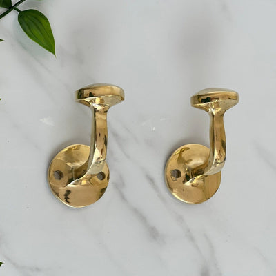 Unlacquered brass handmade wall hook  Handcraft