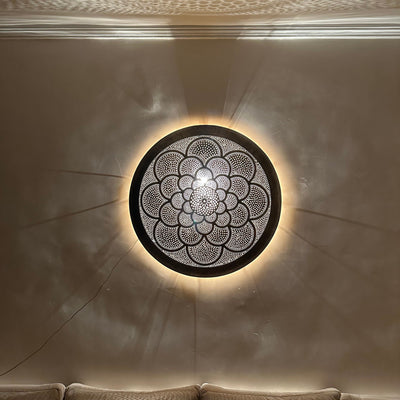 Elegant Moroccan Wall Lamp | Handcrafted Brass or Silver Sconce  Handcraft