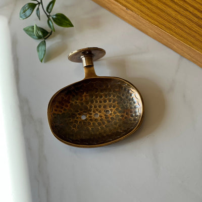 Unlacquered Brass Soap Holder  Handcraft