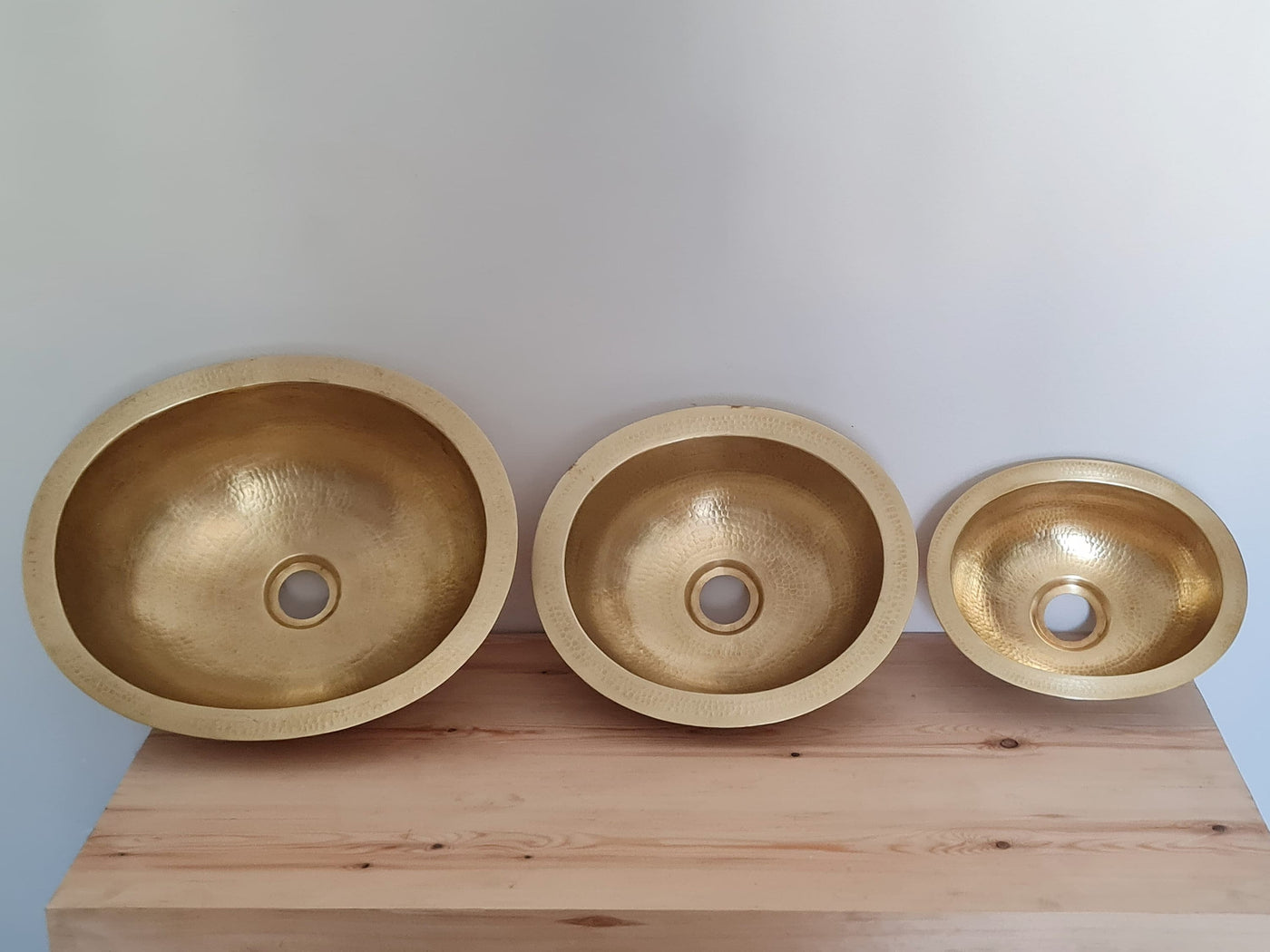 Custom Oval Brass Bathroom Sink  Handcraft