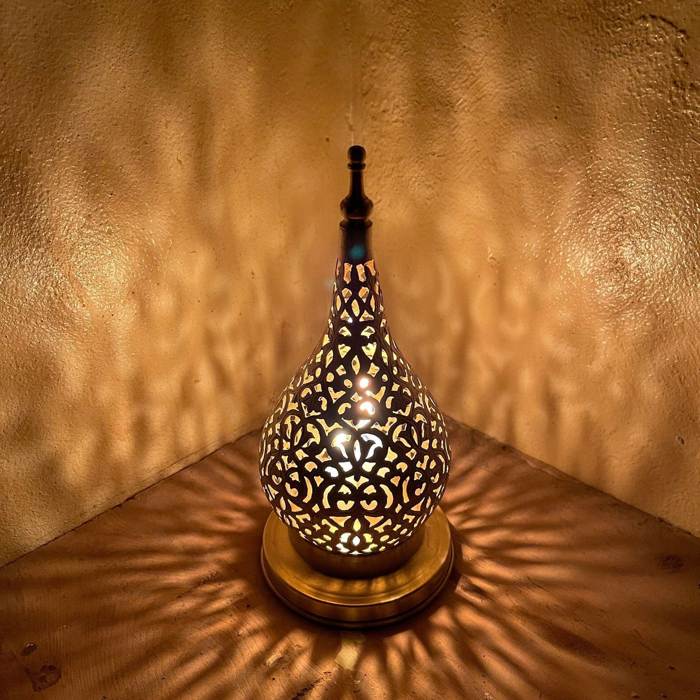 Handmade Moroccan Brass Candle Holder Lamp | Arabic Lantern  Handcraft