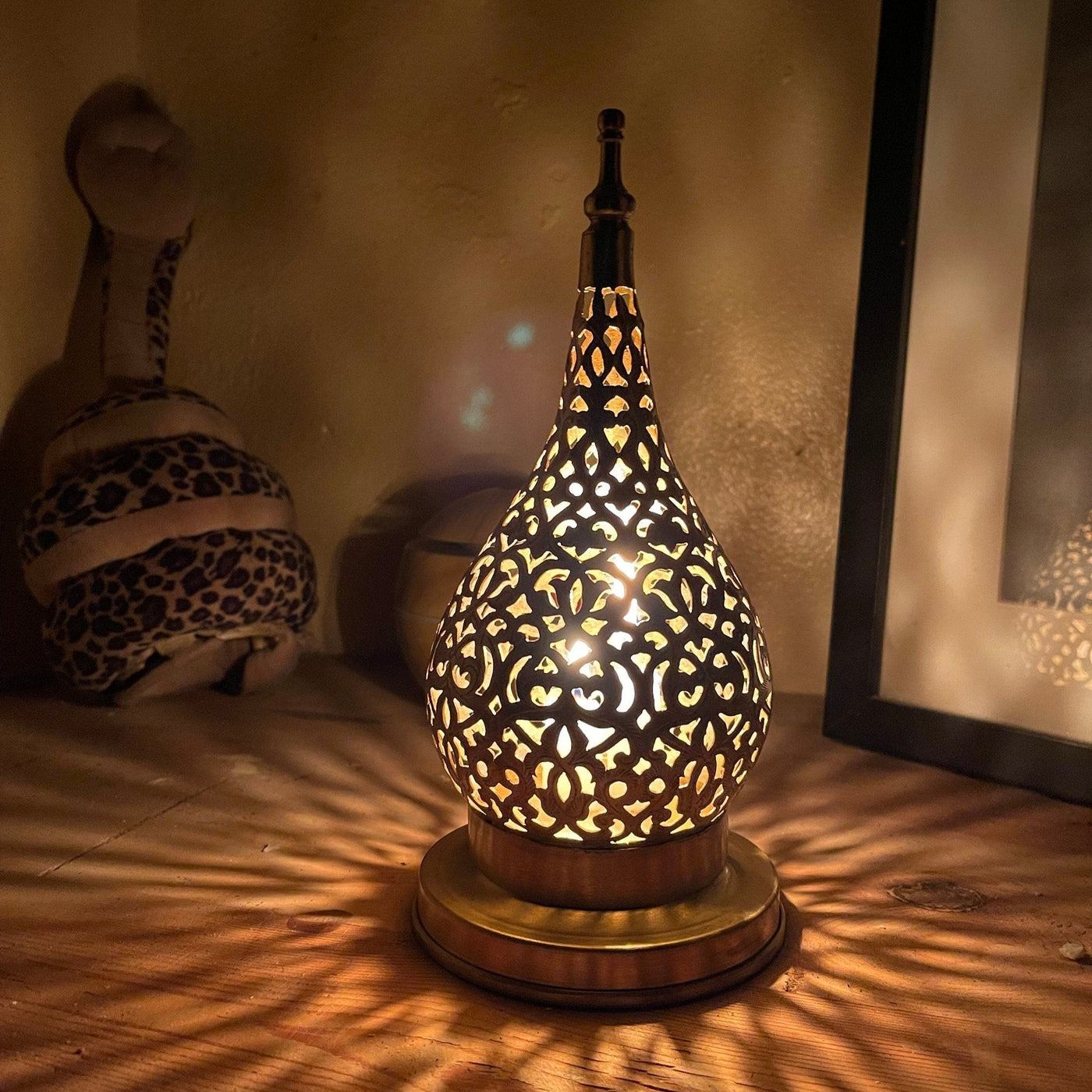 Handmade Moroccan Brass Candle Holder Lamp | Arabic Lantern  Handcraft