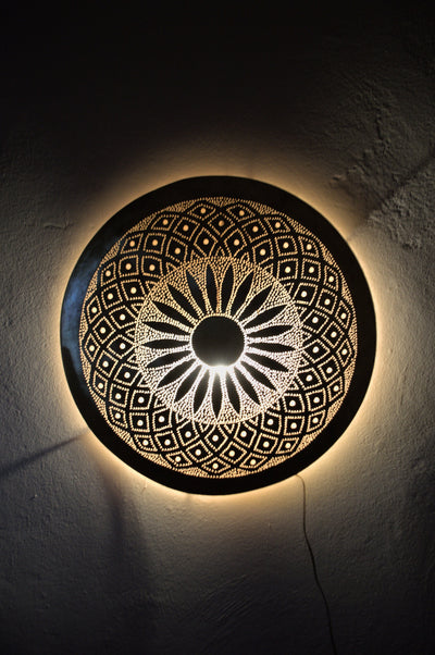 Moroccan Handmade Brass Wall Light - Decorative Wall Lamp  Handcraft