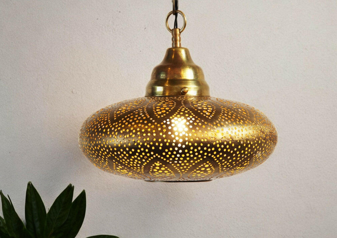 Moroccan Brass Ceiling Light  Handcraft