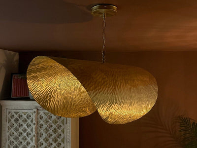 Modern Leaf Shaped Brass Ceiling Light  Handcraft