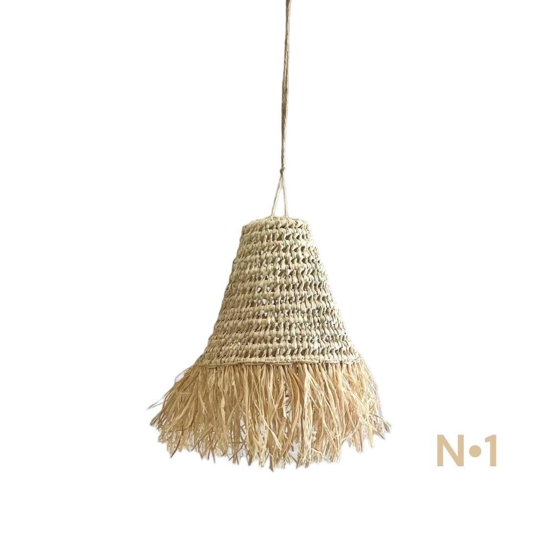 Raffia Fringe Pendant Light  Handcraft