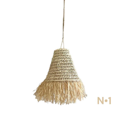 Raffia Fringe Pendant Light  Handcraft