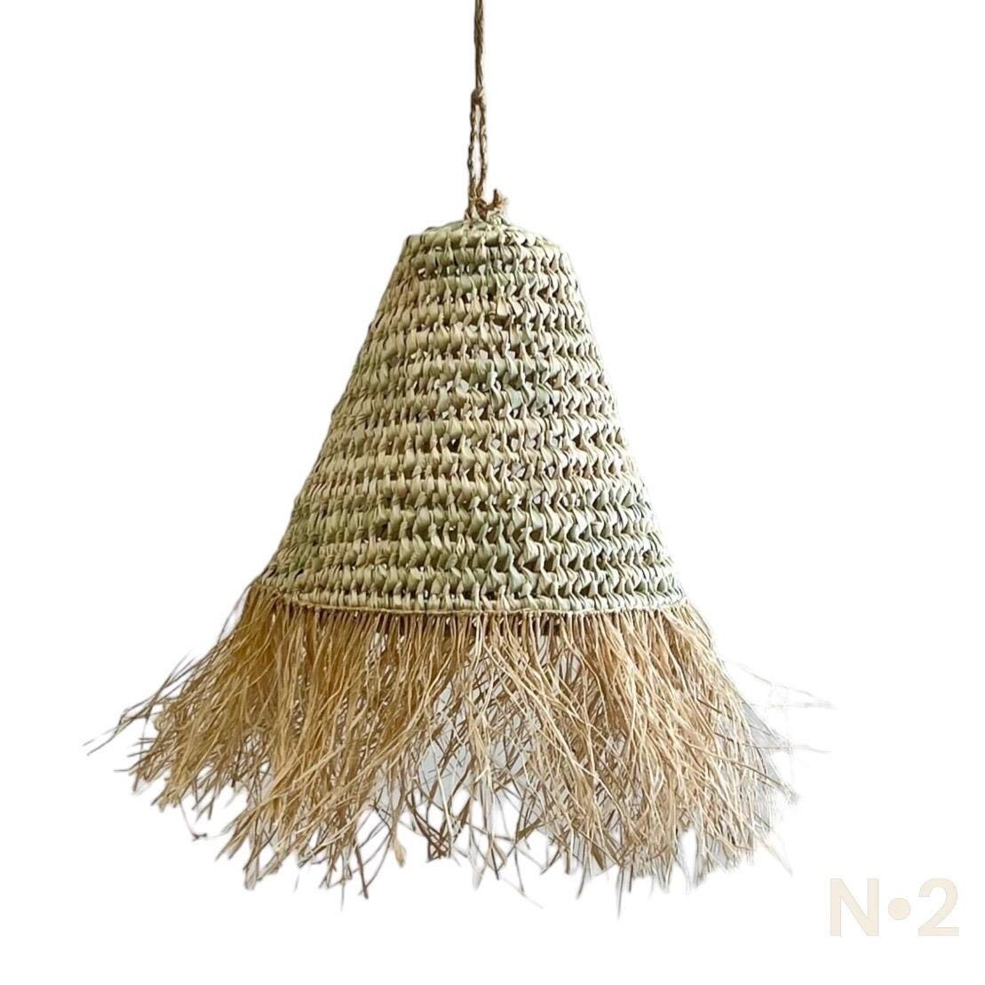 Raffia Fringe Pendant Light  Handcraft