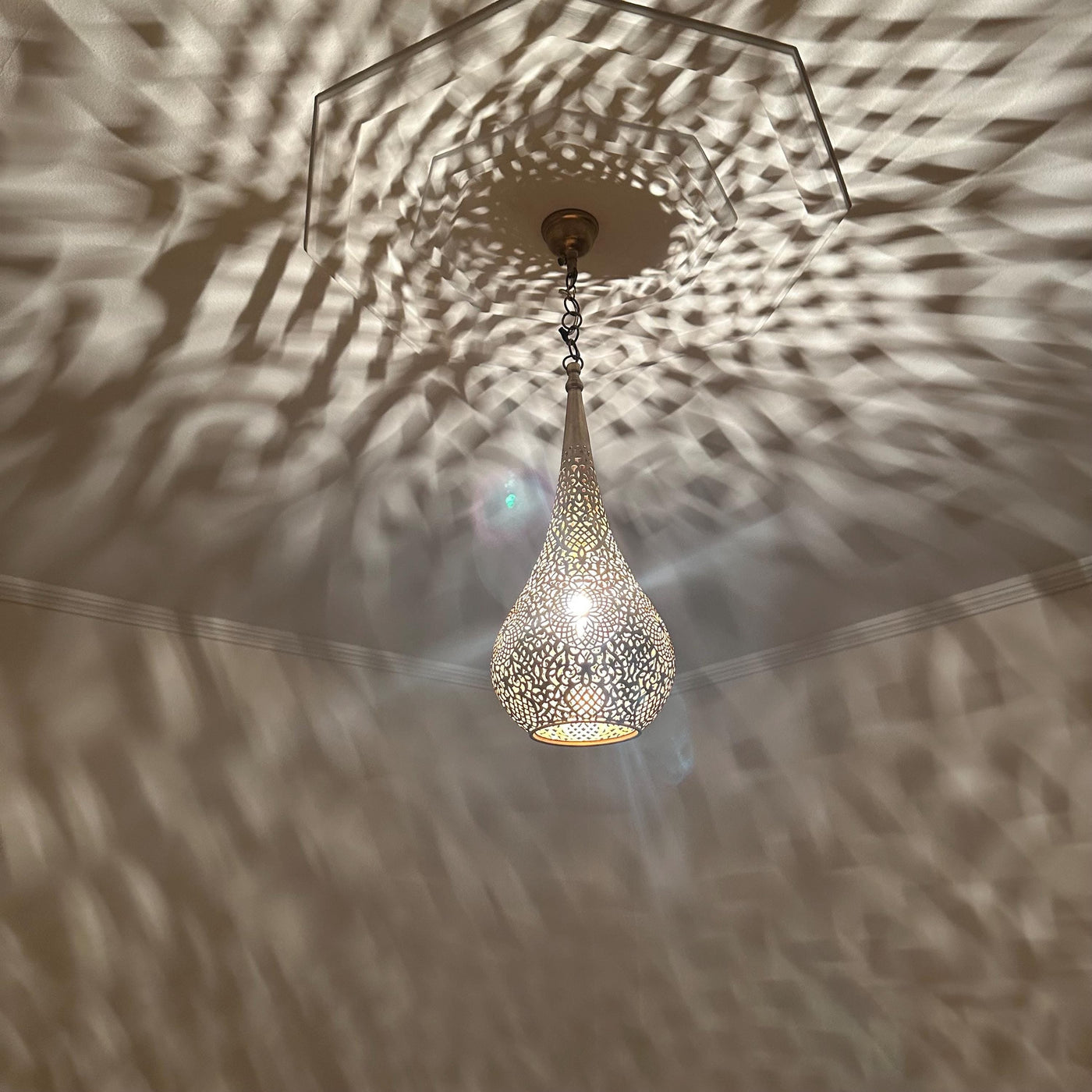 Handmade Moroccan Brass Ceiling Lamp Handcraft