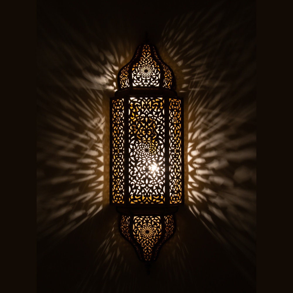 Handcrafted Moroccan Brass Wall Sconce  Handcraft