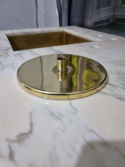 Unlacquered Solid Brass Shower Head  Handcraft