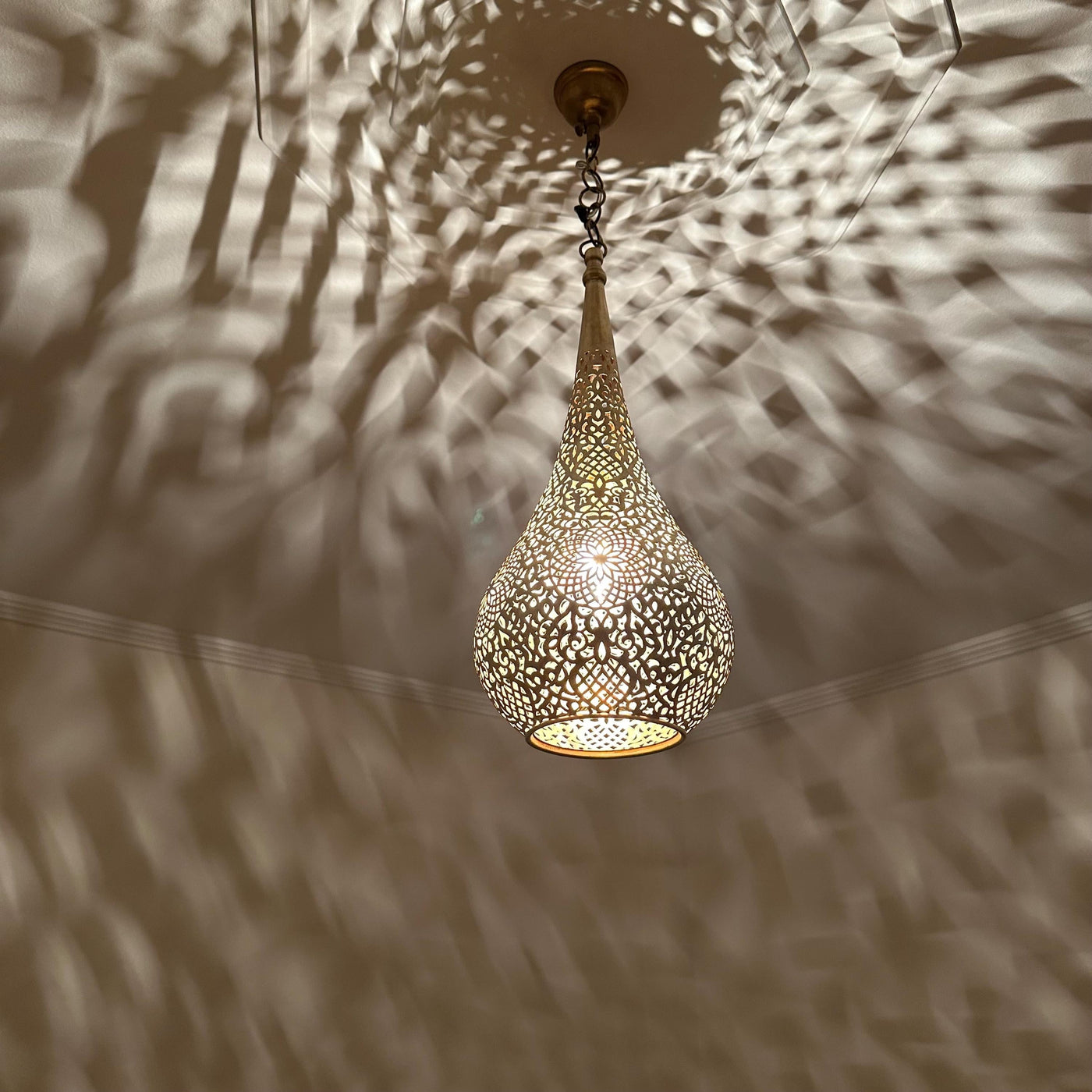 Handmade Moroccan Brass Ceiling Lamp Handcraft