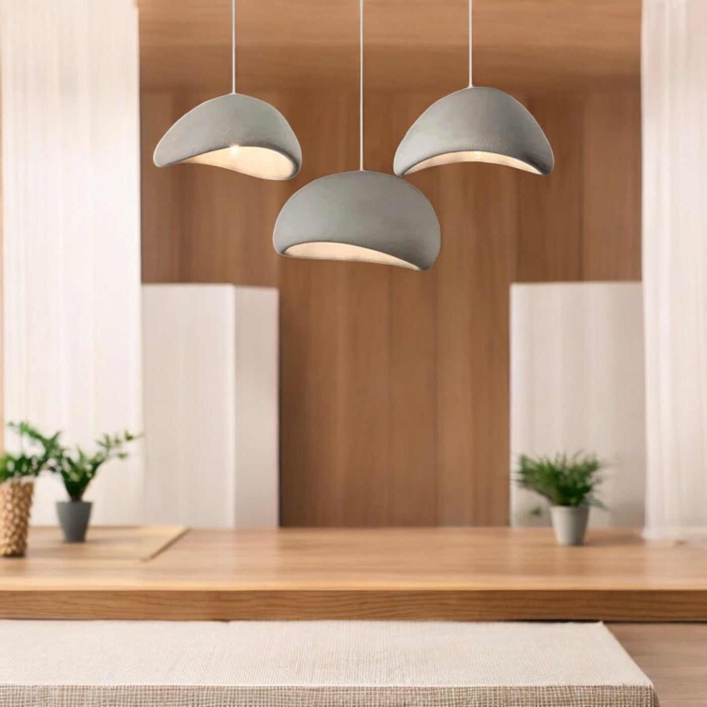 Nordic Wabi Sabi  Pendant Light - Handmade Minimalist Lighting for Modern Interiors Handcraft