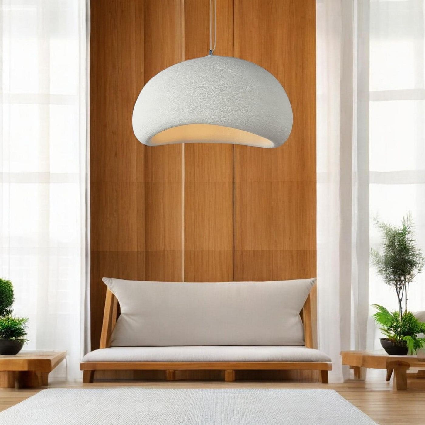 Nordic Wabi Sabi  Pendant Light - Handmade Minimalist Lighting for Modern Interiors Handcraft