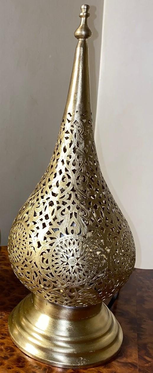 Moroccan brass Desk Lamp  Handcraft