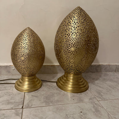 Handmade Moroccan Brass Lamp - Bronze Night Light  Handcraft