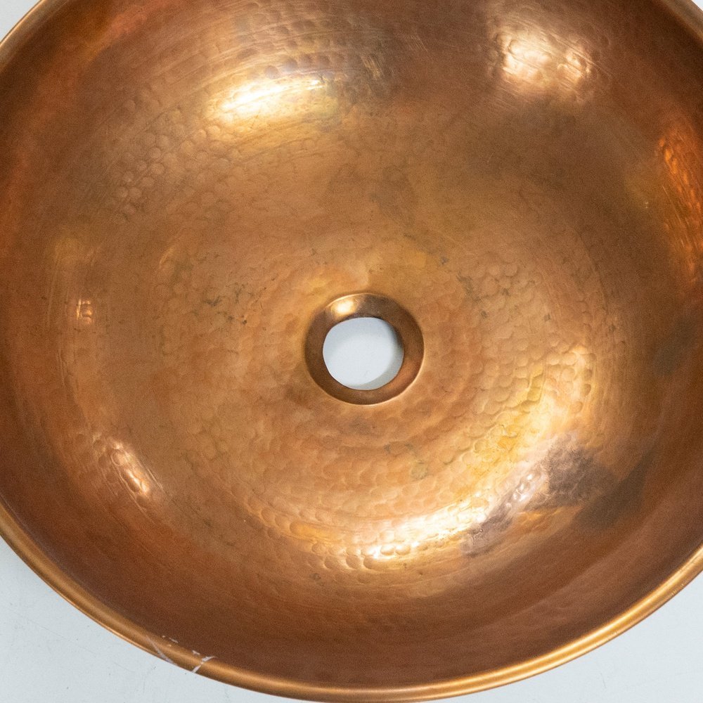 Vessel Sink Copper and Wood  Handcraft