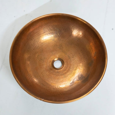 Vessel Sink Copper and Wood  Handcraft